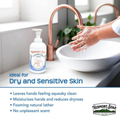 Vermont Soap sans sulfates et colorants, formule douce pour la peau sensible