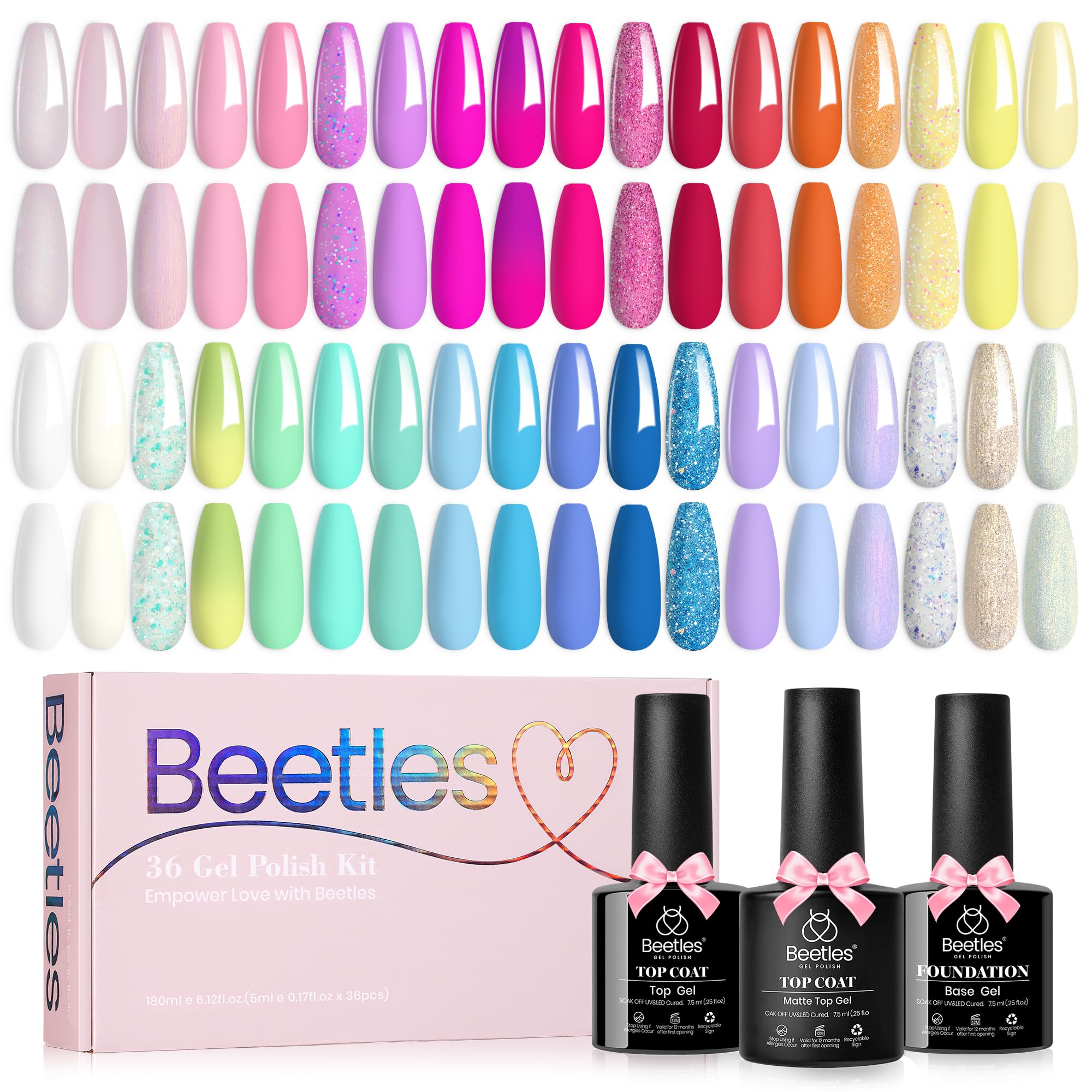 Vernis gel Beetles – palette de 39 couleurs pour la manucure à domicile