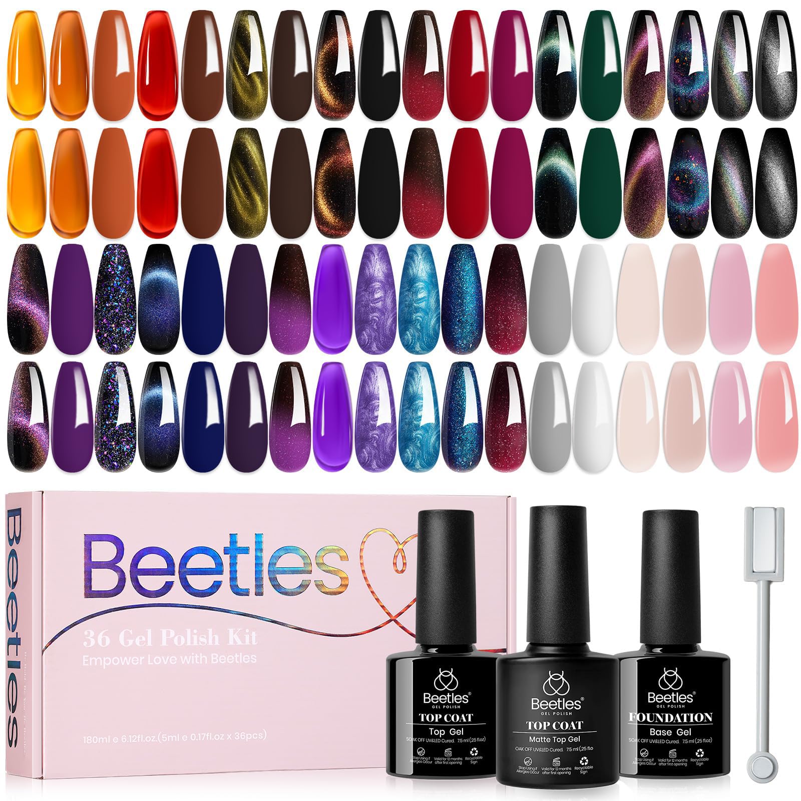 Beetles Gel Polish : palette 36 couleurs mini pour looks variés.