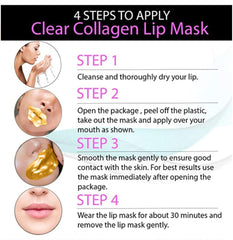 Emballage VERONNI 24K, pack de 30 masques lèvres pratique