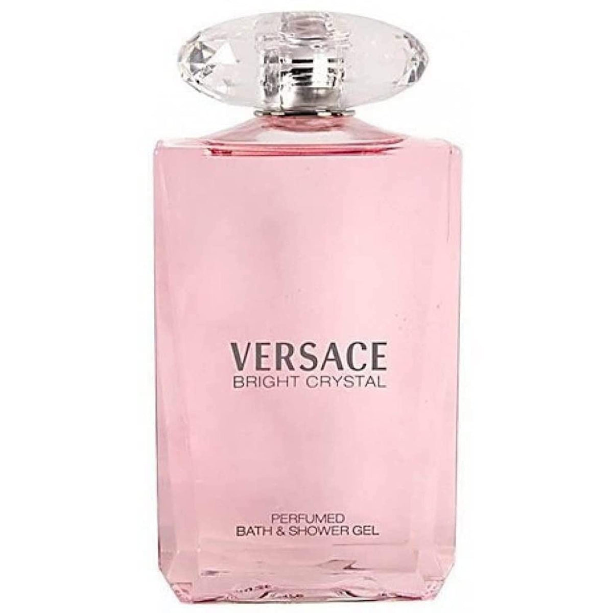 Bouteille Versace Bright Crystal, gel douche parfumé réveillant les sens et hydratant légèrement