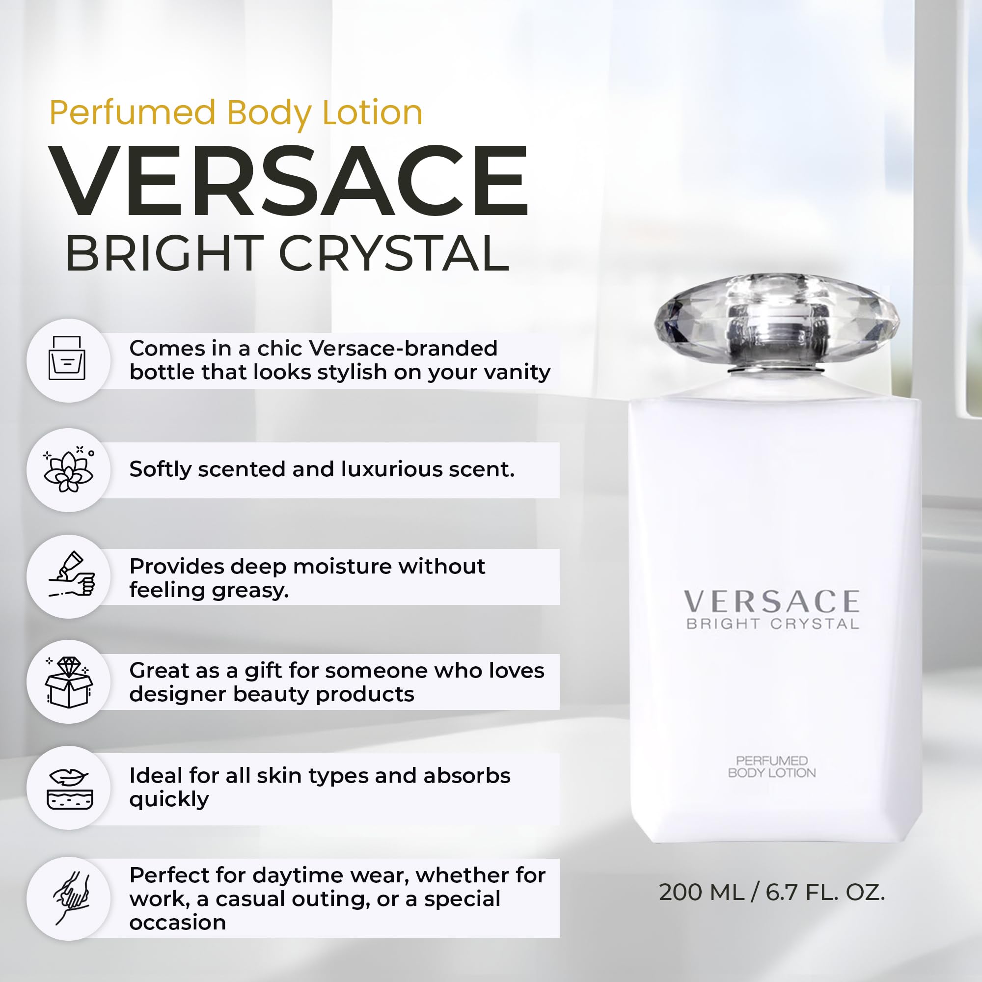 Parfum Bright Crystal, notes yuzu et grenade pour votre rituel quotidien.