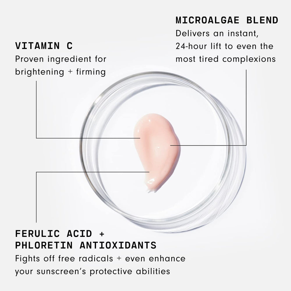 Versed Auto-Save Serum etiquette-emballage met en avant ingrédients naturels et vegan.