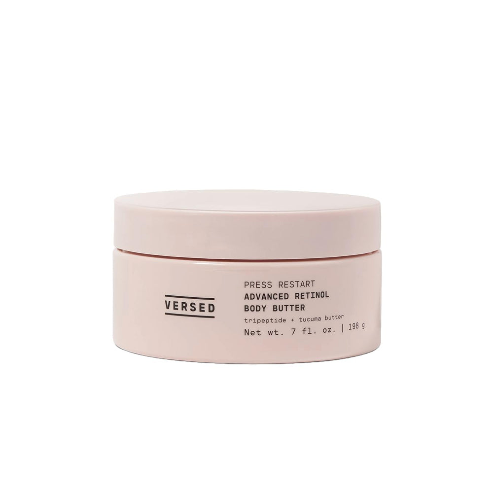 Versed Beurre corporel retinol encapsulé – aperçu packaging et texture riche.
