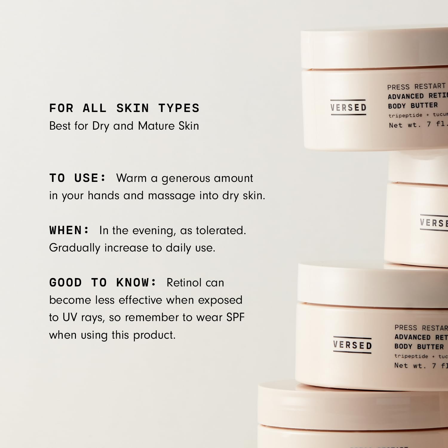 Versed Crème raffermissante avec tripeptide – application quotidienne.
