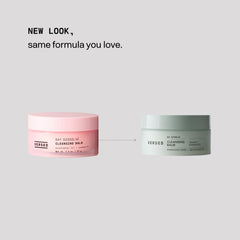 Application du baume Versed Day Dissolve sur le visage, massage apaisant.