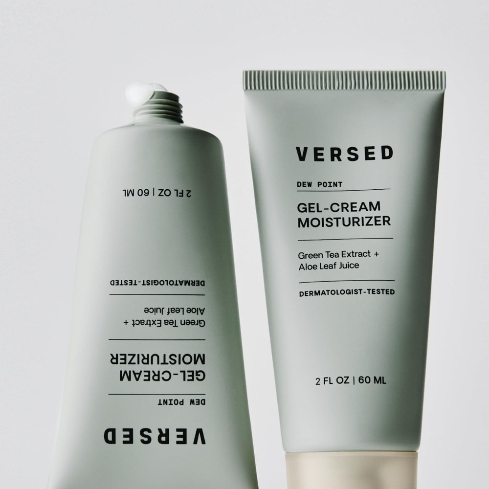 Versed Dew Point Gel Formule non-comedogene Visage: adaptée à tous les types de peau.