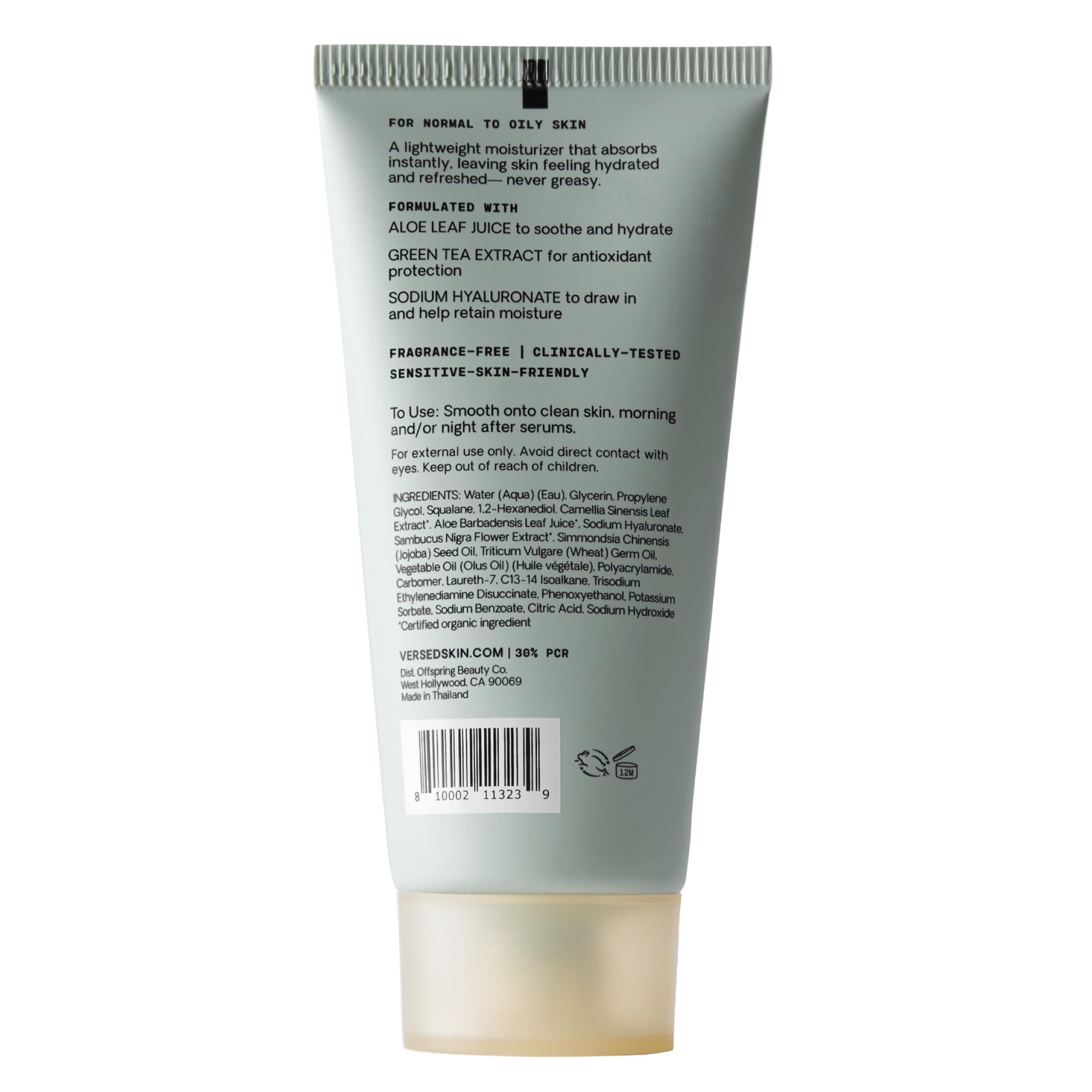 Versed Dew Point Gel Usage Quotidien Visage: intégration facile à votre routine.
