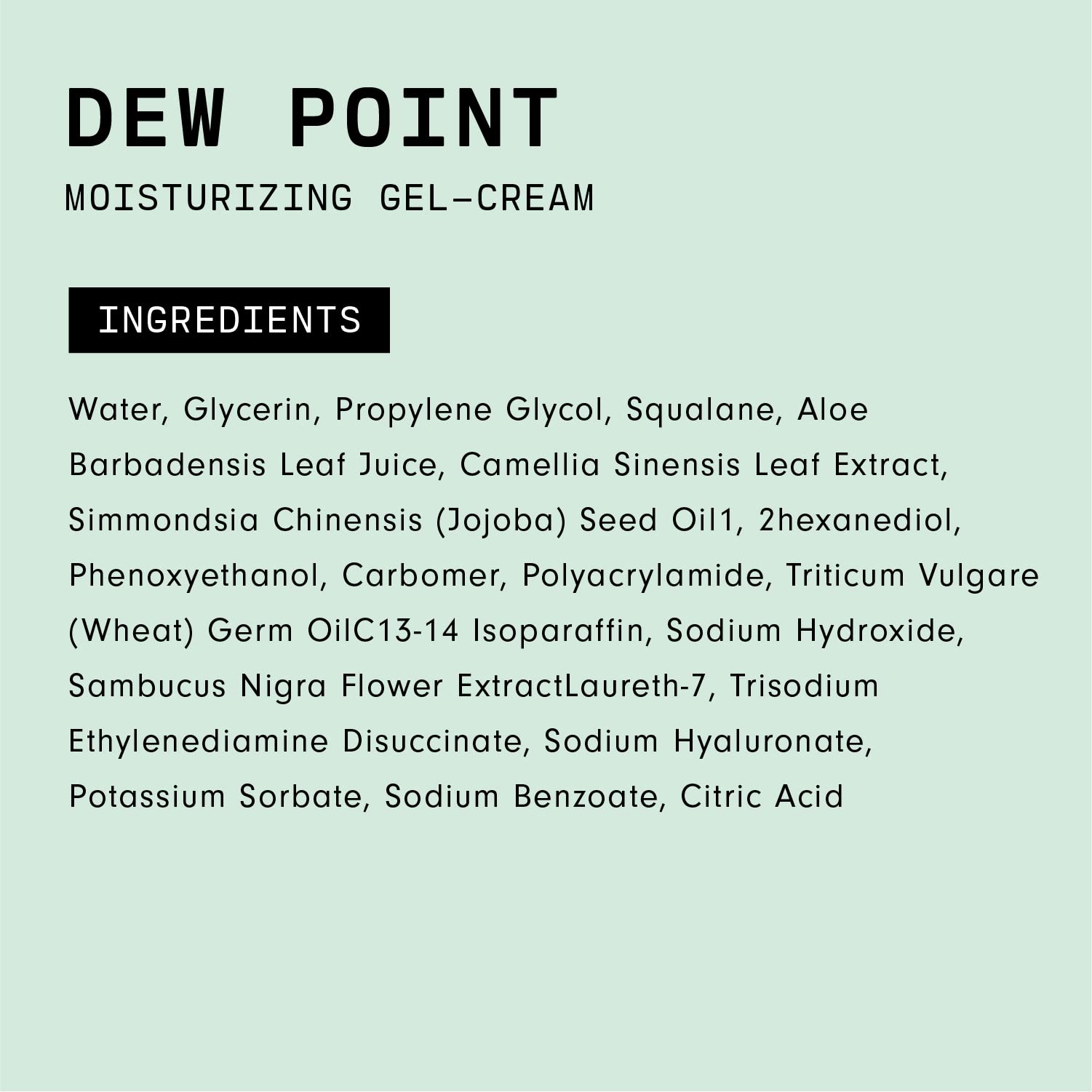 Satisfaction potentielle avec Versed Dew Point Gel visage lors de la routine