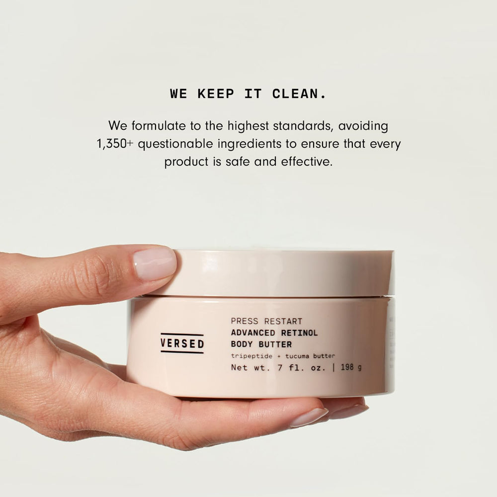 Versed emballage respectueux de l'environnement – soin durable.