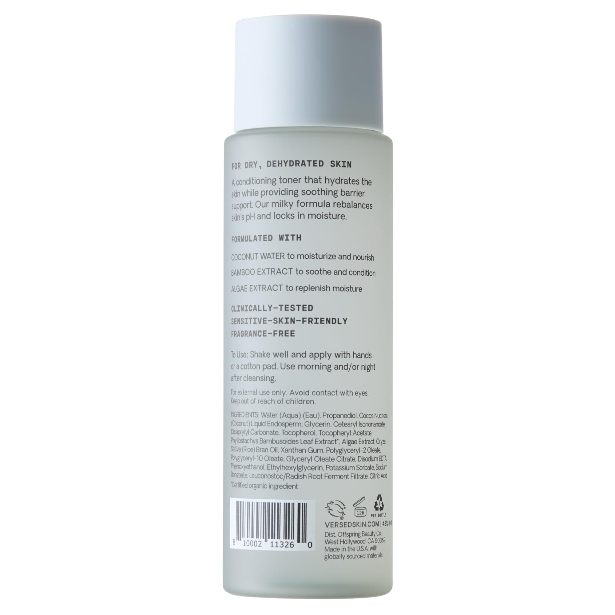 Versed flacon 4 oz facilitant une routine hydratante quotidienne.