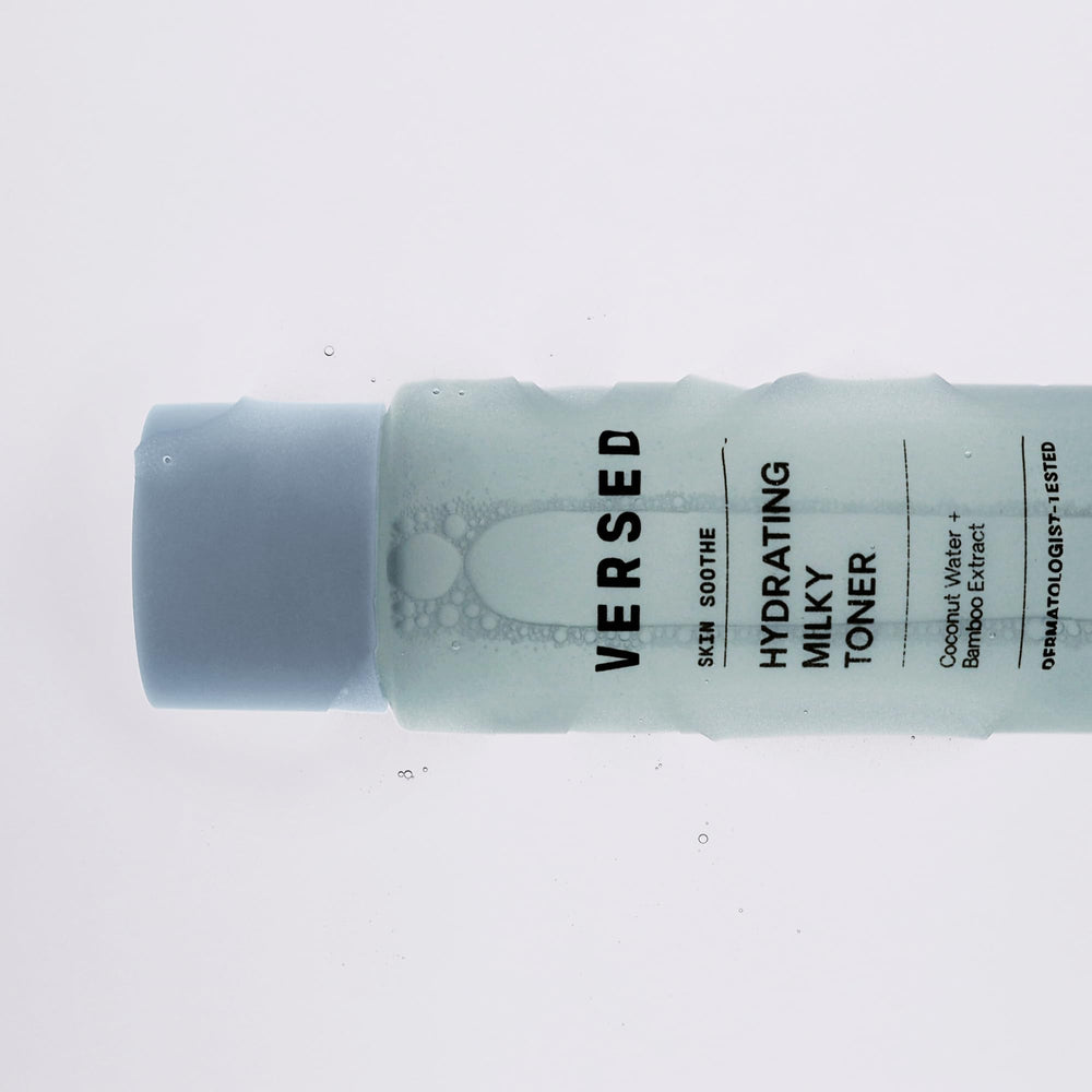Versed peau apaisée et hydratée après application.
