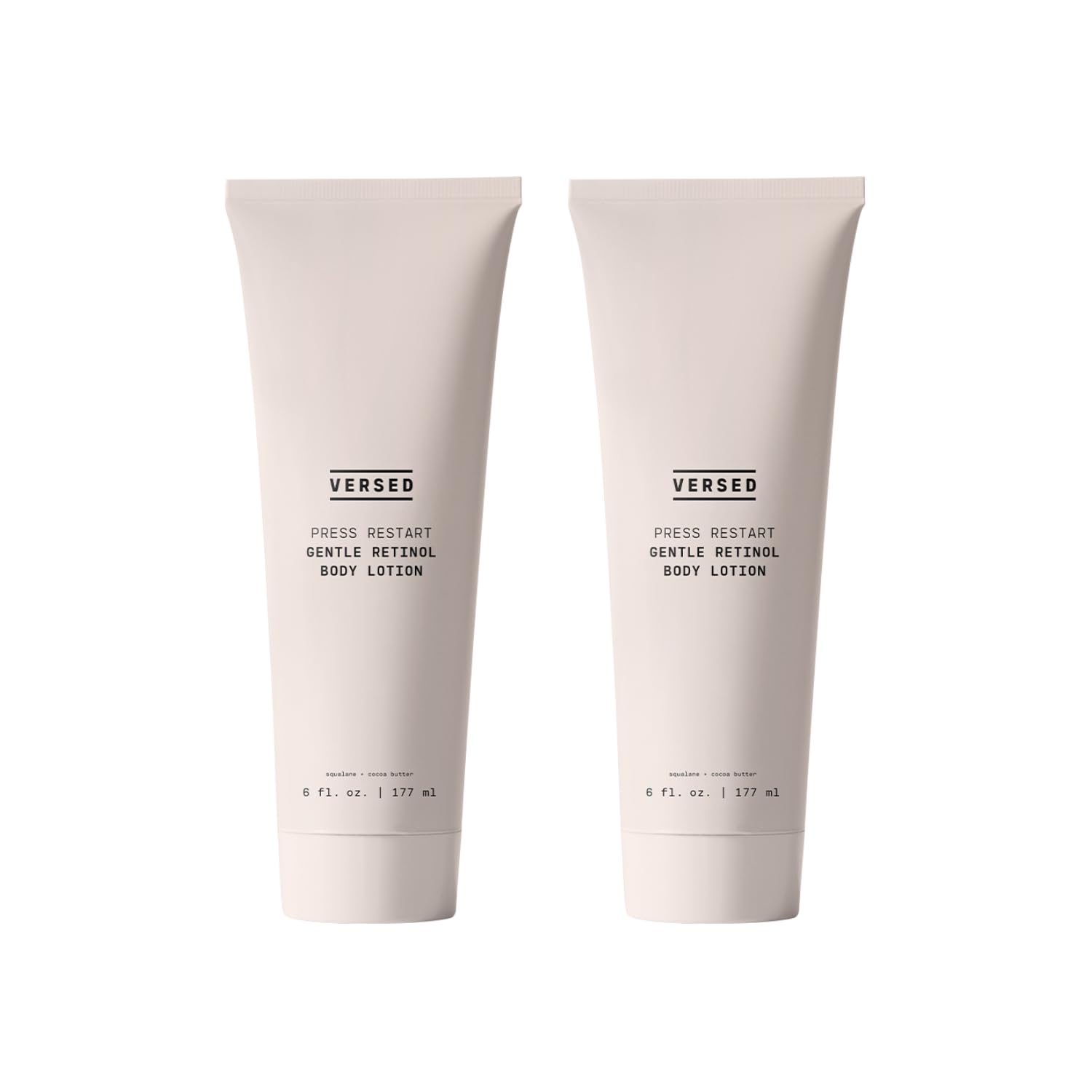 Versed Press Restart Lotion pour le corps—bouteille prête à hydrater et tonifier.