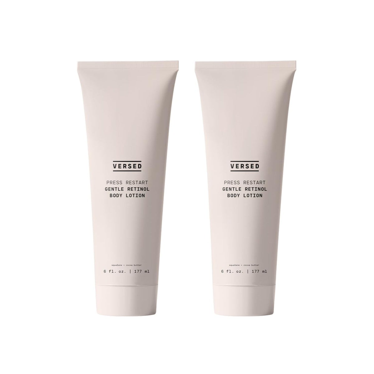 Versed Press Restart Lotion pour le corps—bouteille prête à hydrater et tonifier.