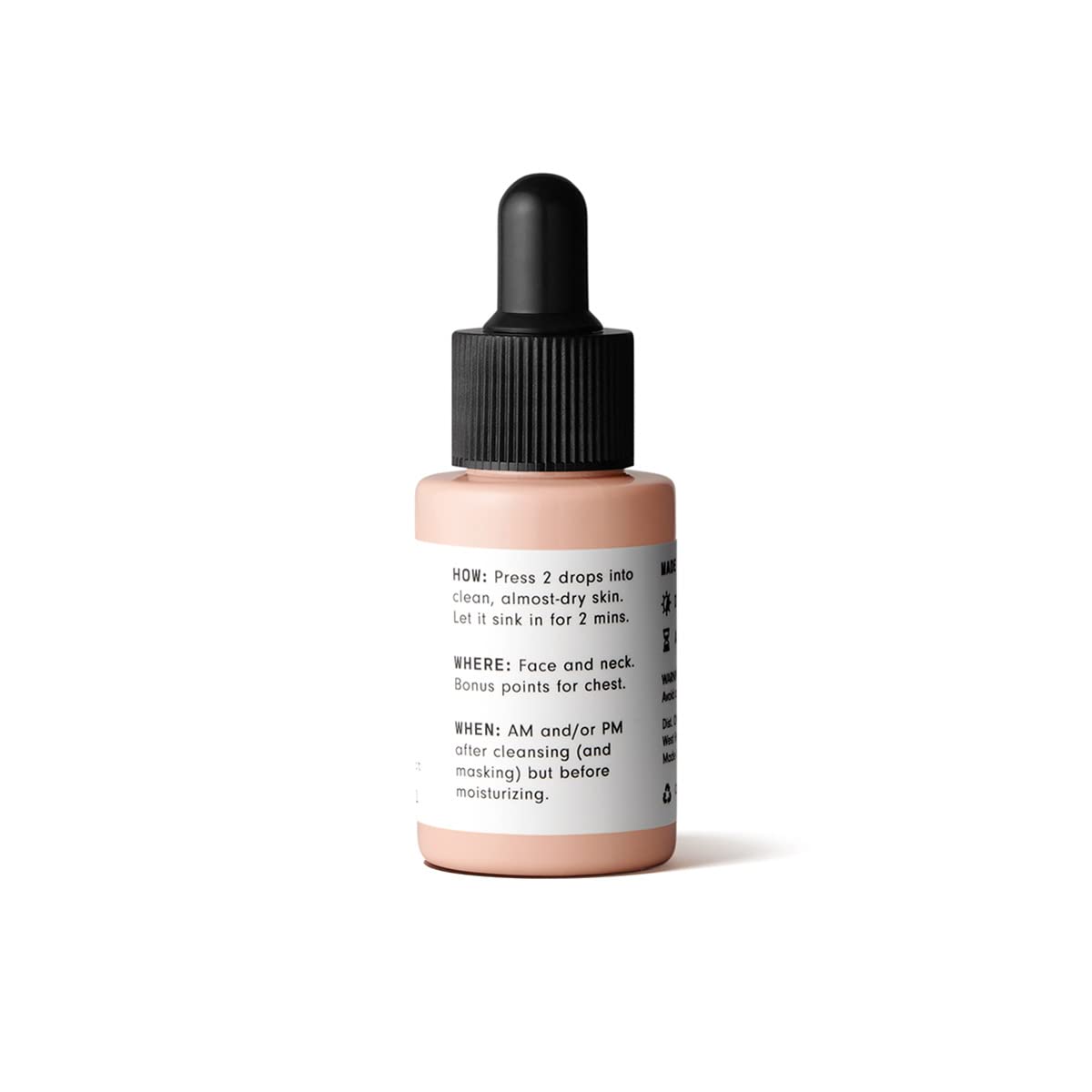 Versed Stroke of Brilliance serum bottle closeup highlighting vibrant color and premium packaging
