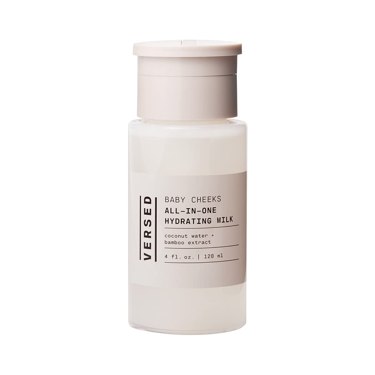 Flacon Versed Tonique Lacté Soothe montrant une hydratation douce.