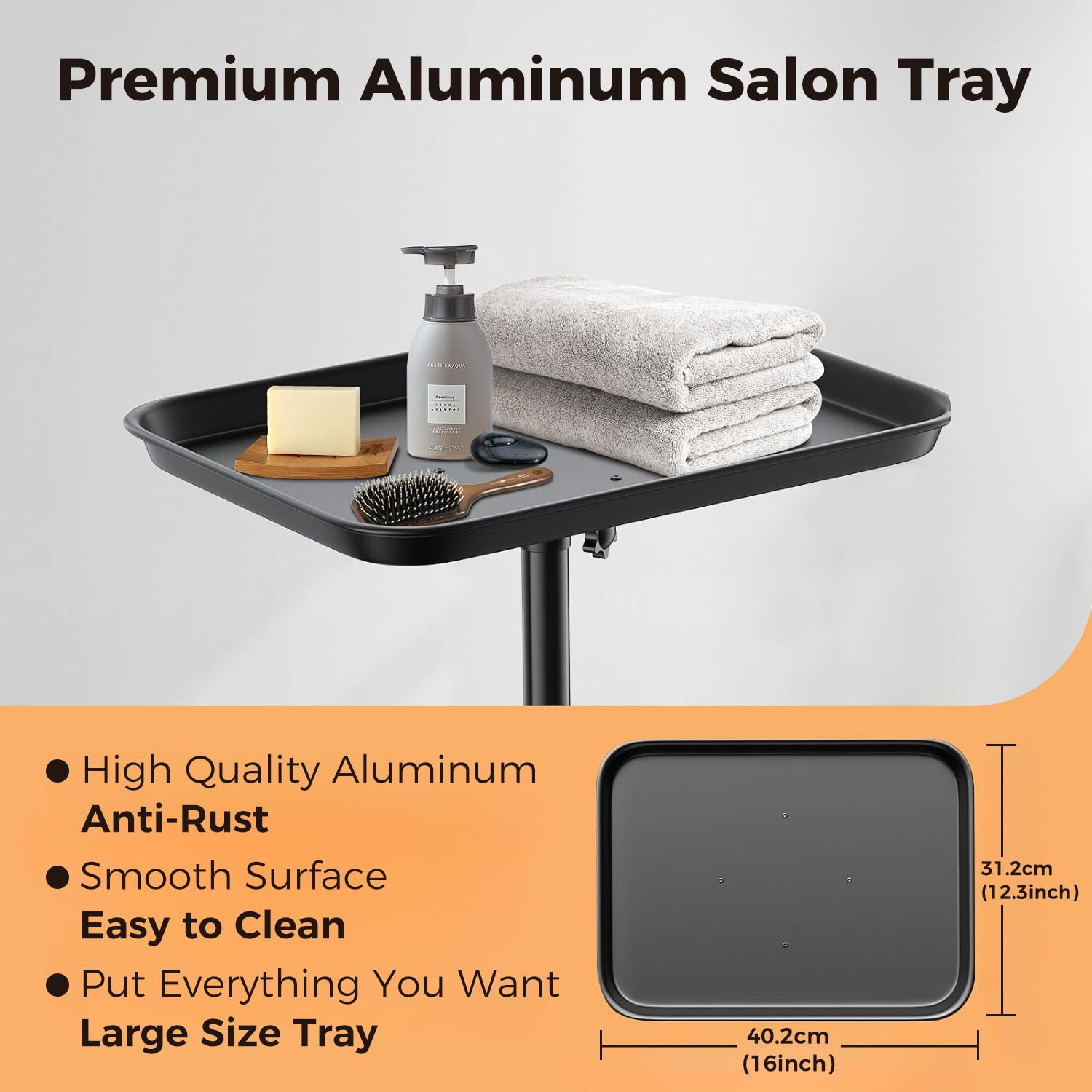 VeryTOP plateau inox-aluminium anti-rouille, surface facile à nettoyer entre les sessions.