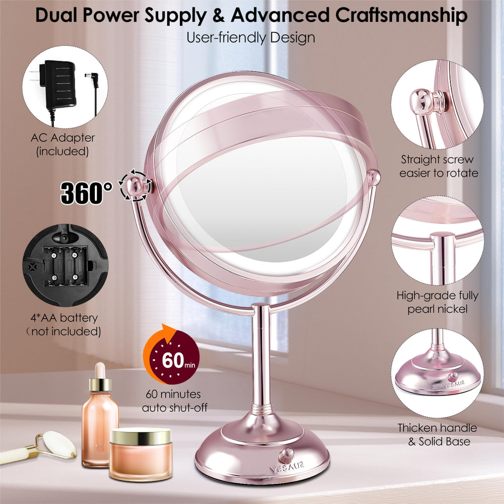 Coffret cadeau luxueux VESAUR miroir maquillage