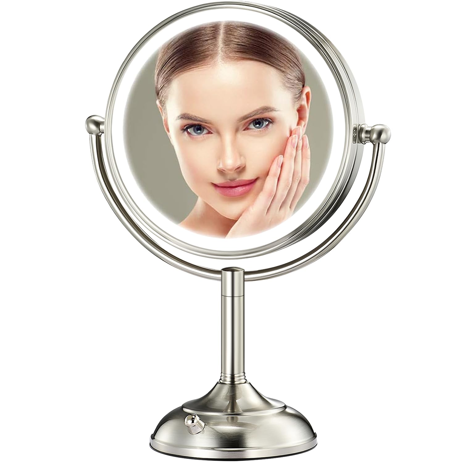 Miroir de maquillage VESAUR éclairage intense 8,5 pouces pour un teint précis.