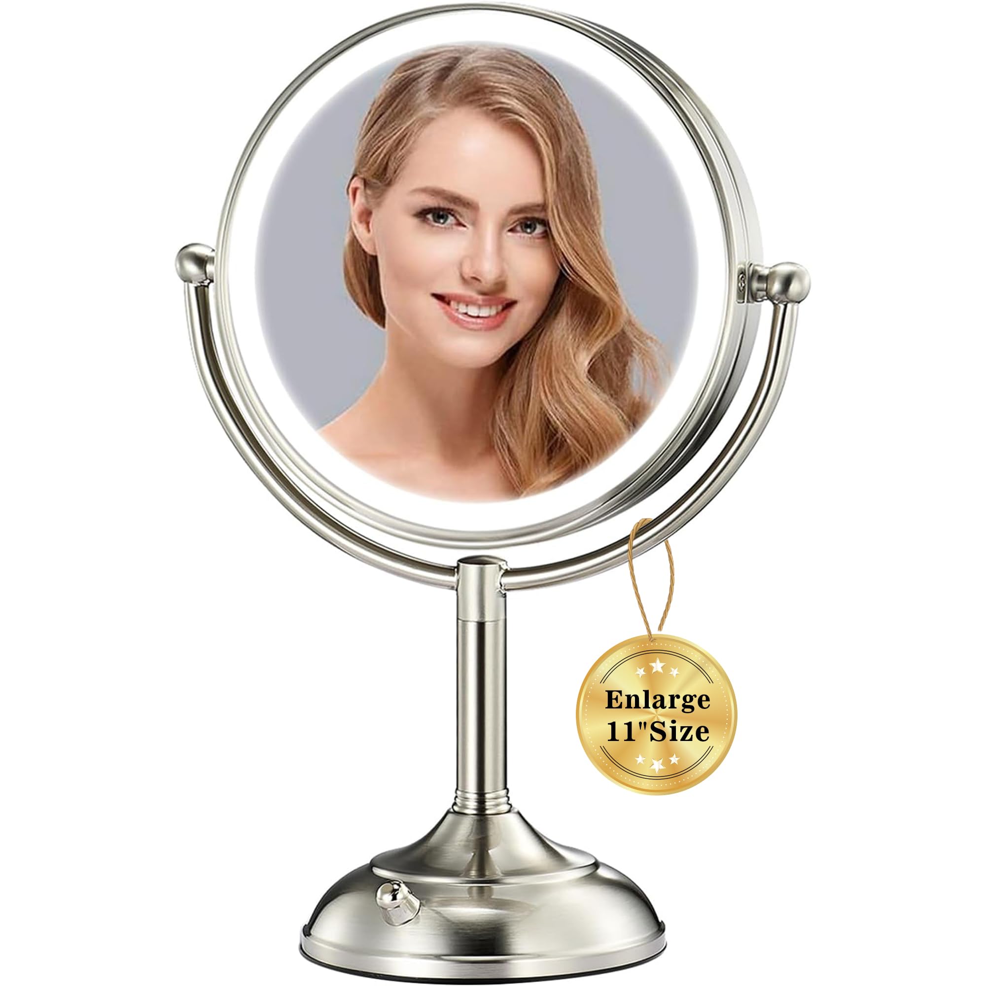Miroir VESAUR grand-format 11-8 pouces pour maquillage complet et net