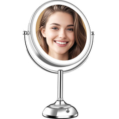 Miroir Vesaur lumineux 11x17 avec angle complet pour maquillage précis.