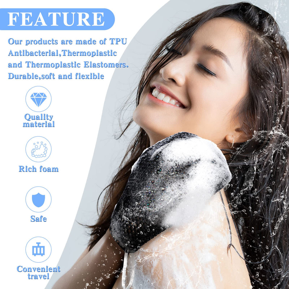 Gant exfoliant corps Vesici, motif miel alvéolaire, peau douce et revitalisée