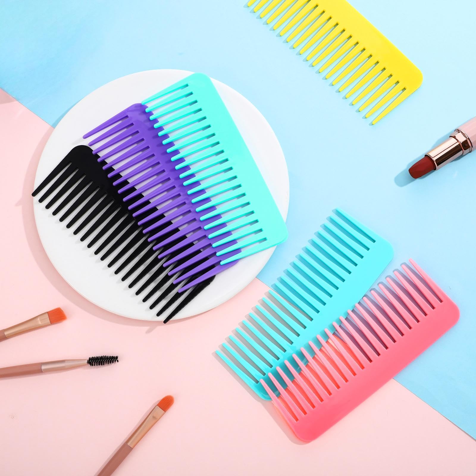 Vesici peignes à dents larges, emballage séparé, pratique à offrir ou transporter.