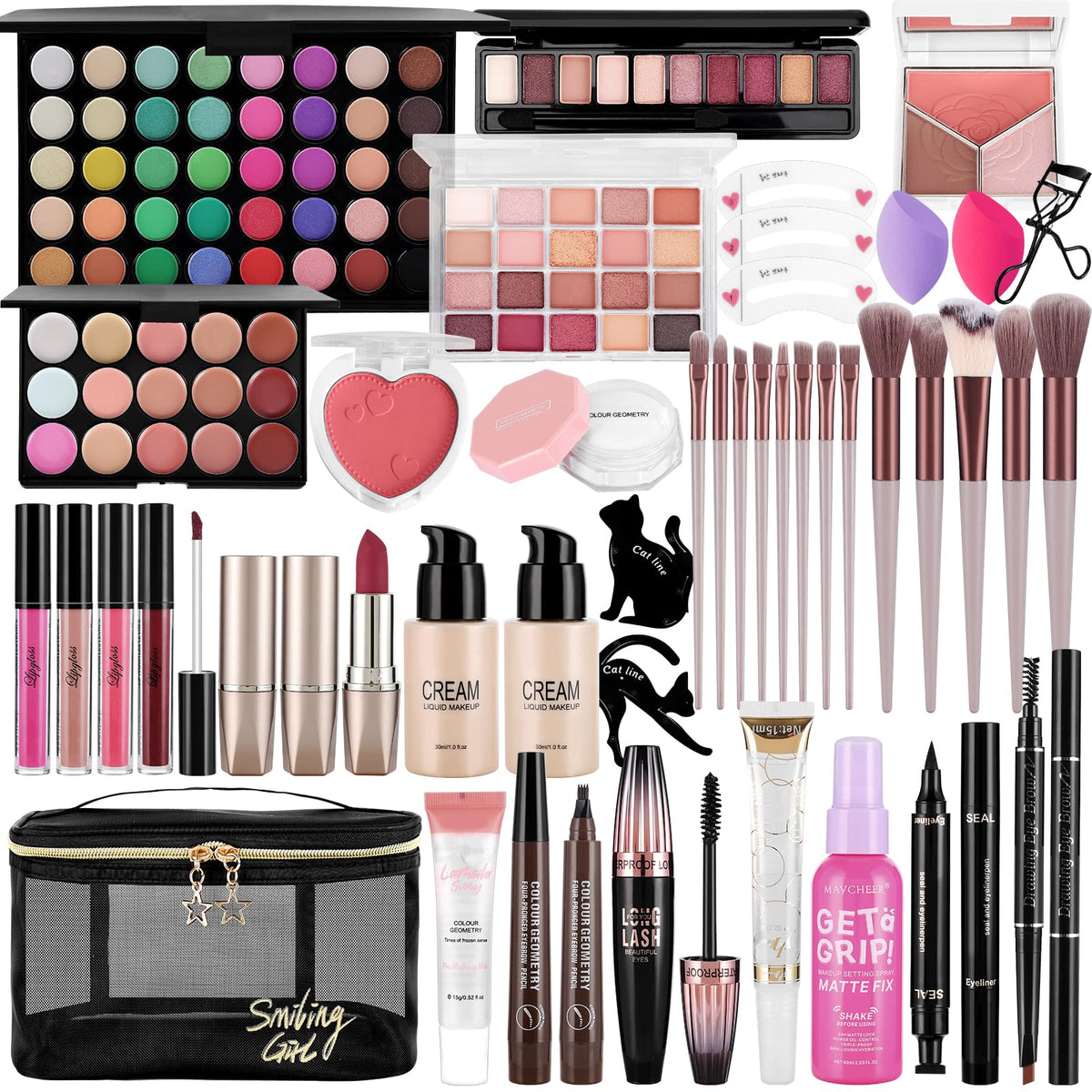 Coffret Vespro maquillage tout-en-un prêt pour tous les looks