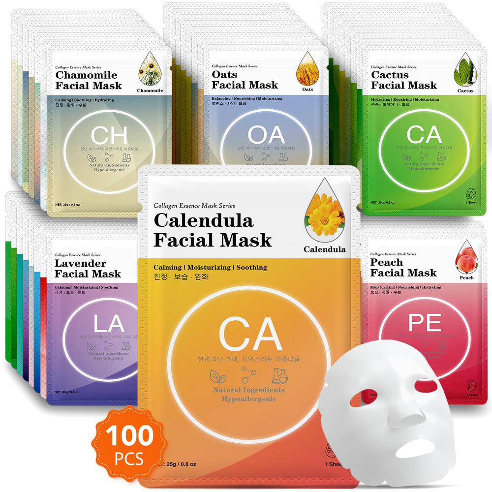 VESPRO - emballage du lot de 100 masques visage pour une routine économique