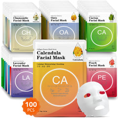 VESPRO - emballage du lot de 100 masques visage pour une routine économique