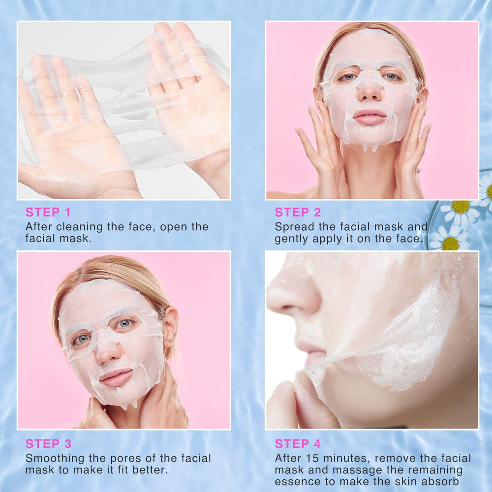 VESPRO masque collagène hydratant, effet apaisant pour la peau.