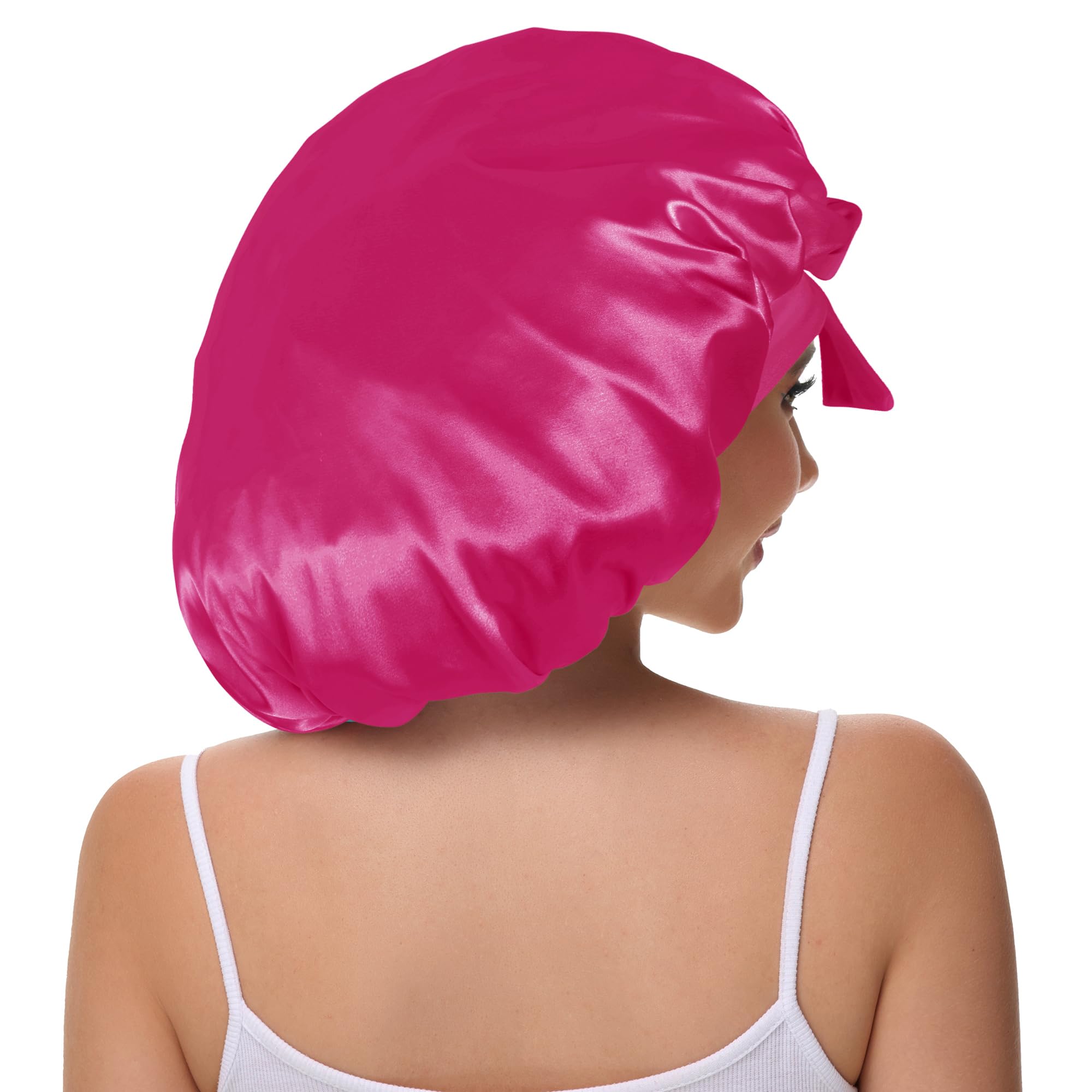 Bonnet Vettres satin bande ajustable pour un maintien nocturne.