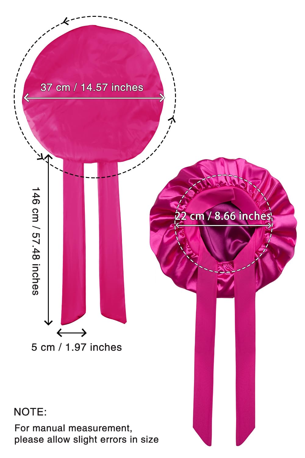 Bonnet Vettres satin s'adapte à toutes les coiffures pour une protection complète.