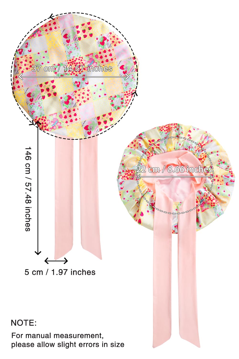 Bonnet satin doublé Vettres protège l'humidité naturelle et évite les marques sur la taie
