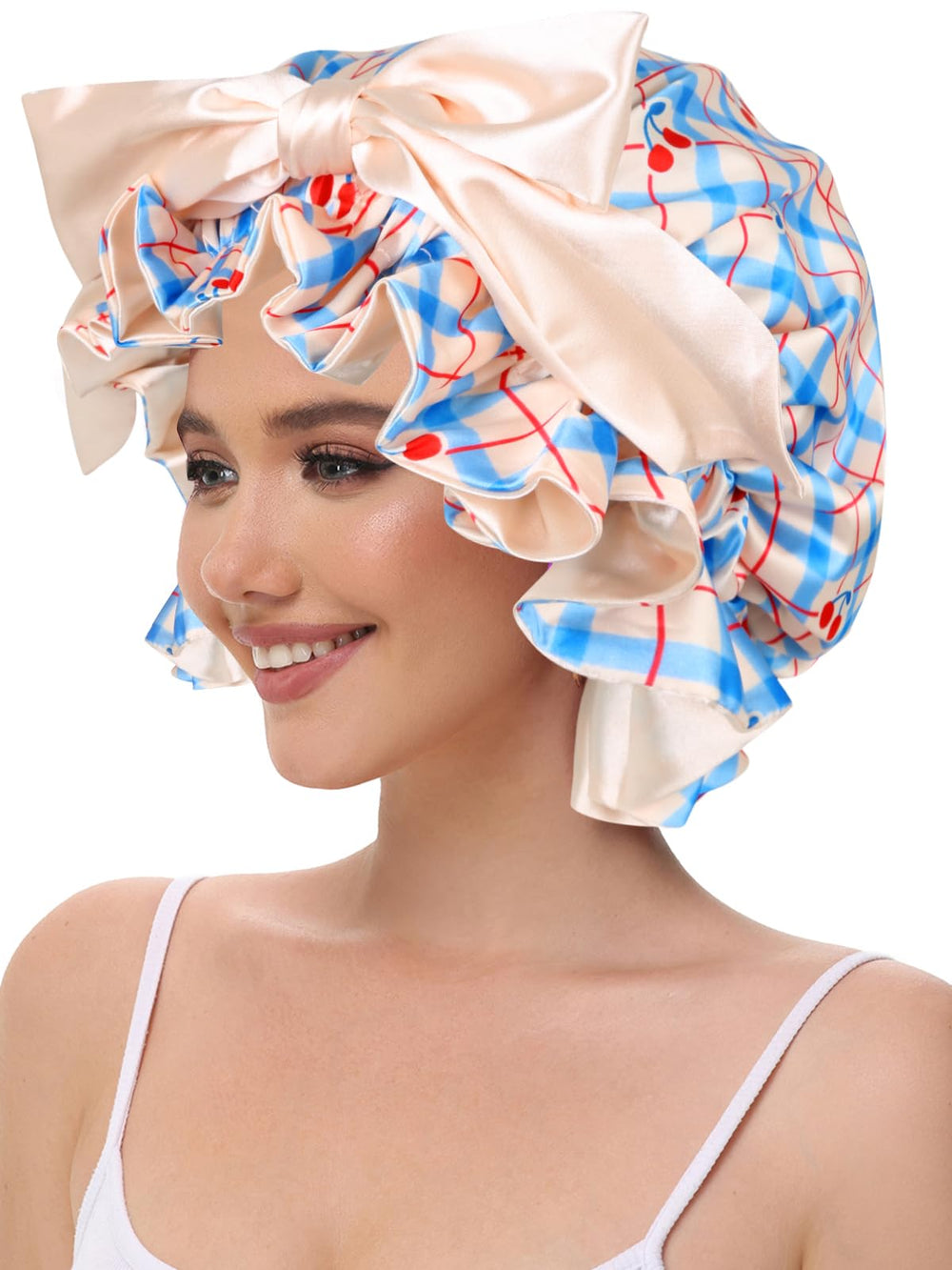 Bonnet satin Vettres pour activités quotidiennes maquillage sport yoga.