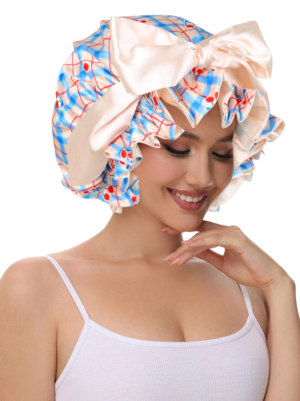 Bonnet Vettres couleur cerise bleu ajout esthétique et douceur.