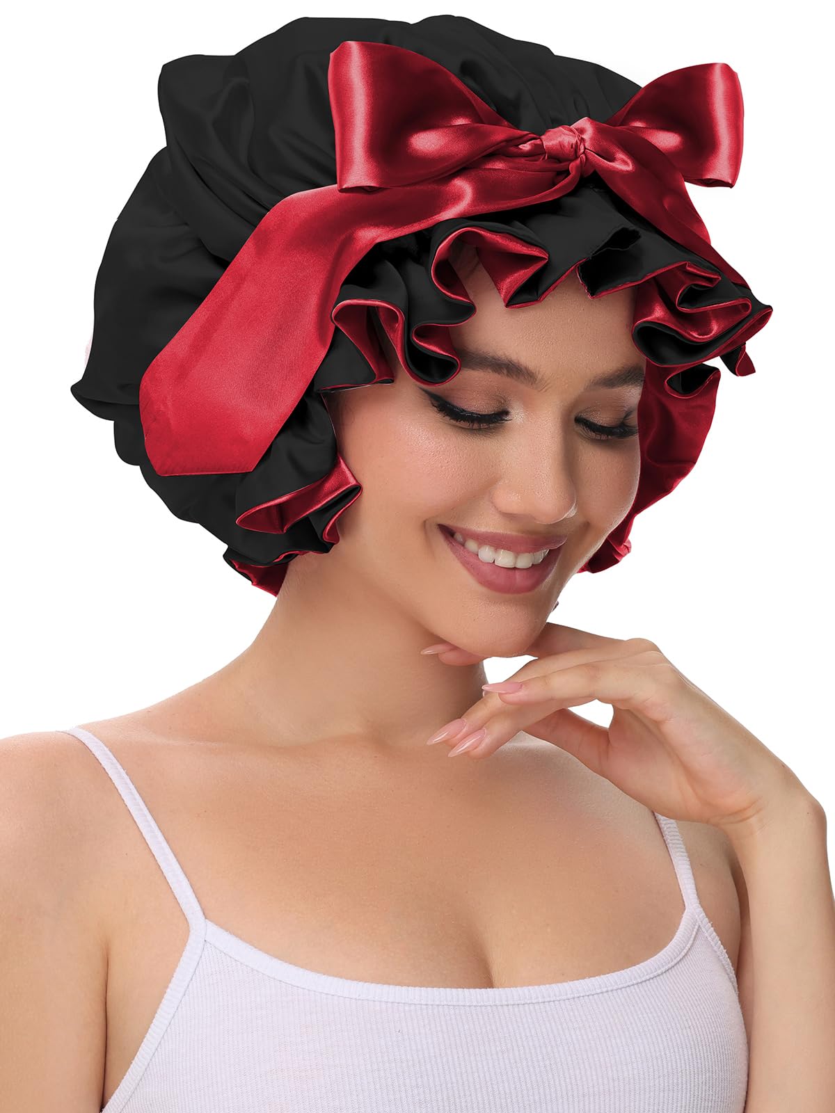 Vettres bonnet satin offre une couverture complète pour tous types de cheveux.