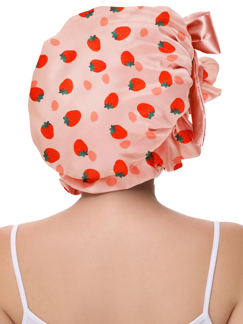 Nœud avant du bonnet satin Vettres pour un style confortable.