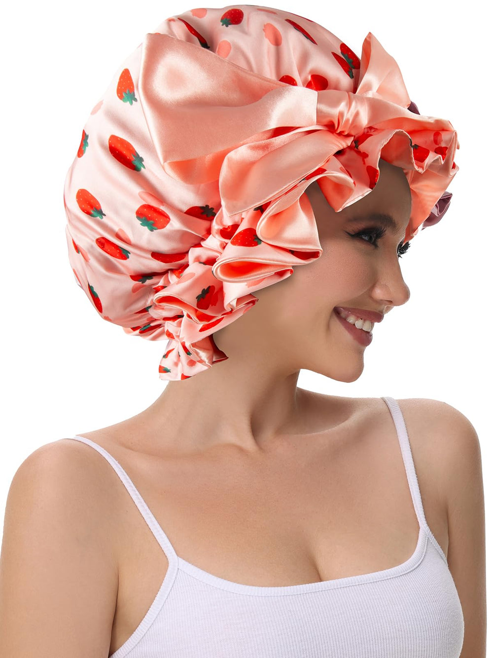 Utilisation quotidienne du bonnet satin Vettres pour maquillage et tâches légères.