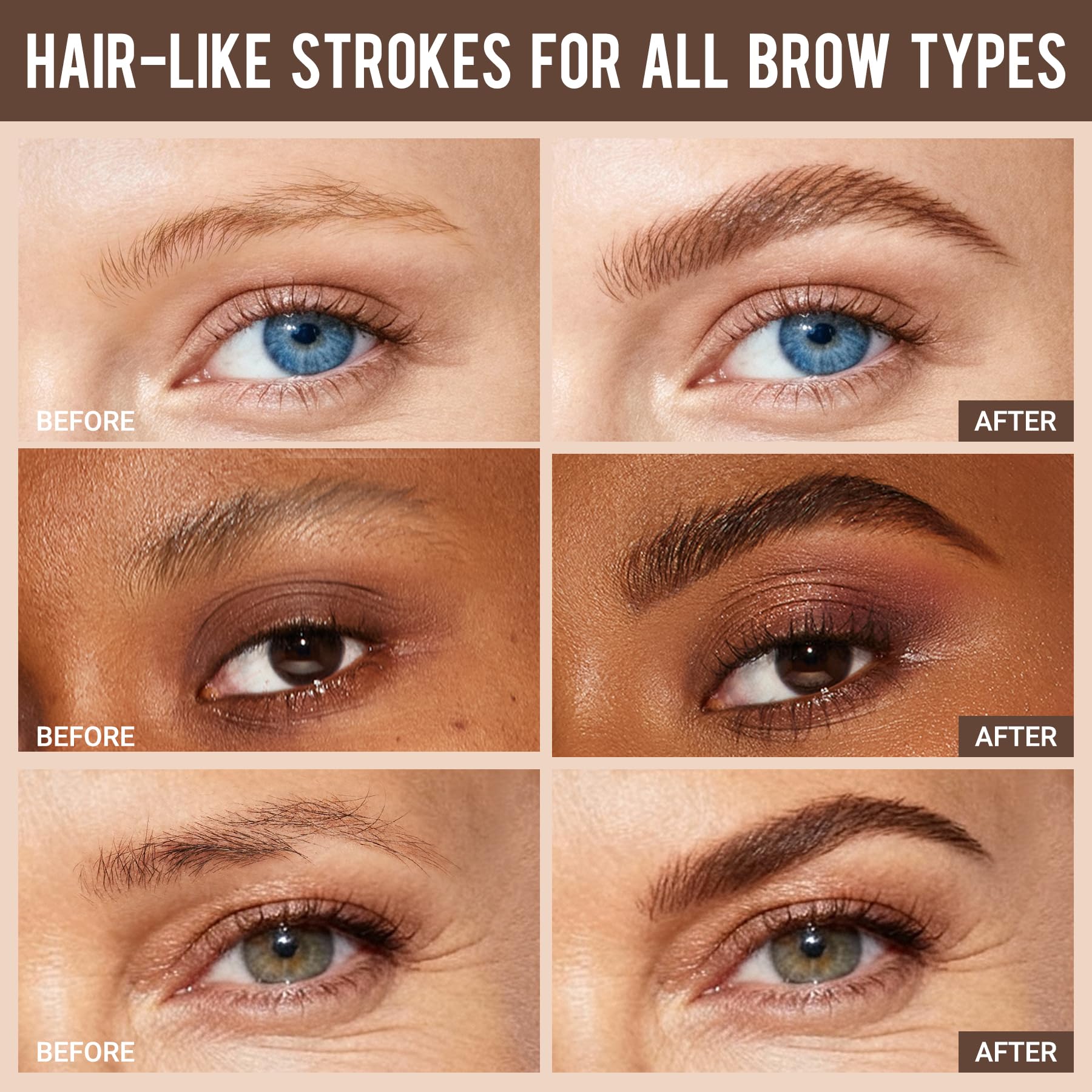 Formule waterproof et durable du crayon sourcils Vevivia Beauty brun foncé