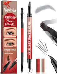 Vevivia Crayon Sourcils 4D avec brosse pour un rendu naturel et précis.