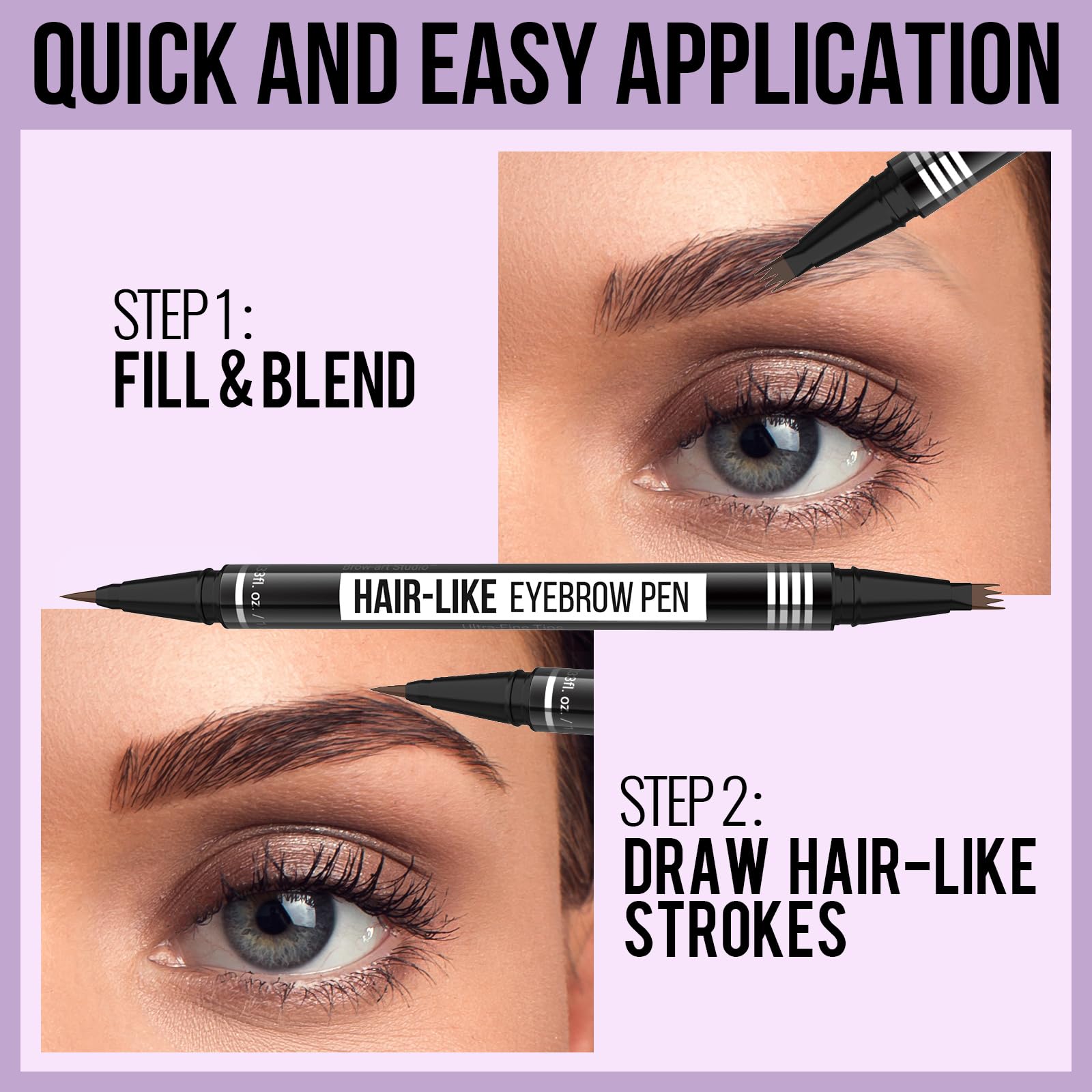 Vevivia Lighting stylo-sourcils longue-duree-24h et résistance à l'eau.