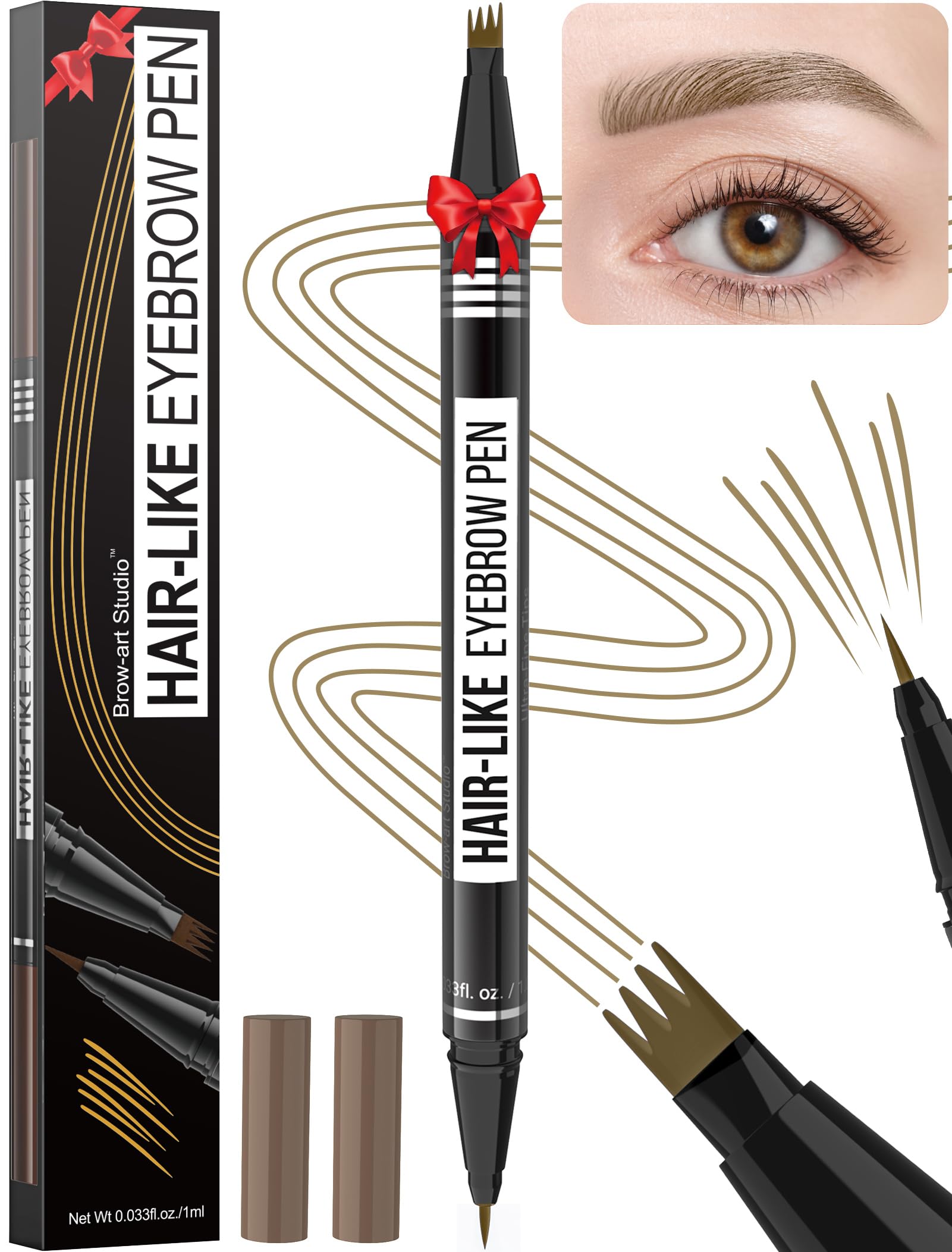 Vevivia Lighting stylo-sourcils avec pointe-fourche pour des traits naturels.