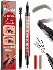 Vevivia crayon sourcils avec brosse 4D pour un remplissage naturel.