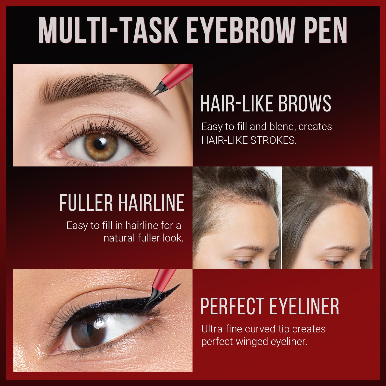 Capuchon sûr et utilisation sur sourcils propres et secs