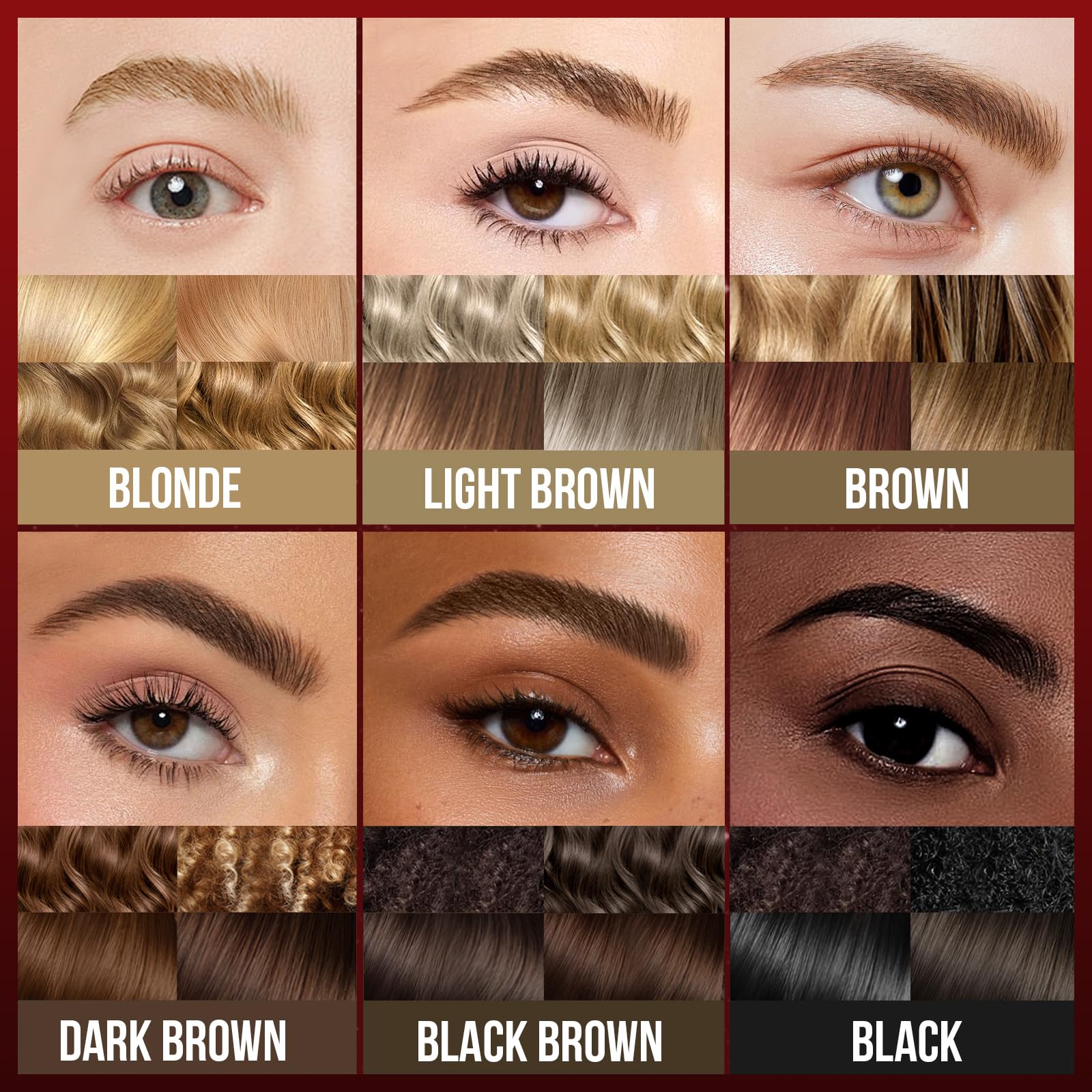 Teinte brun foncé adaptée aux cheveux bruns avec le crayon Vevivia