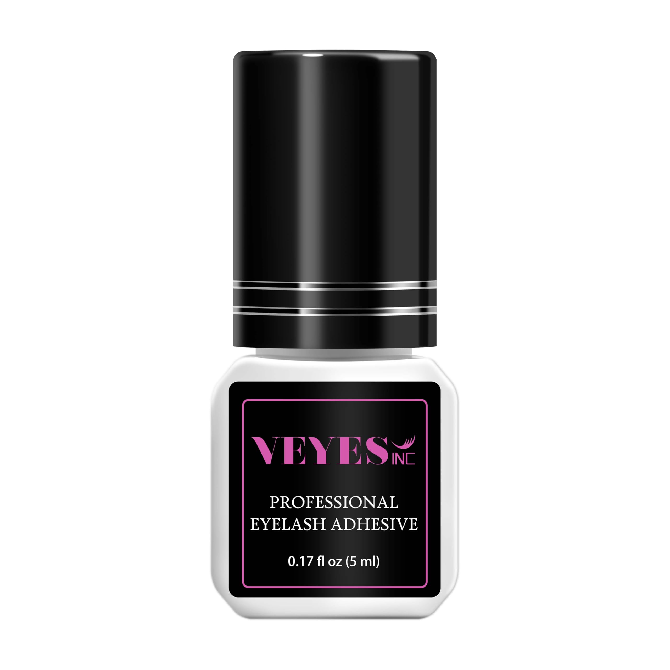 VEYES INC, bouteille de colle cils pro 5 ml prête pour poses professionnelles.