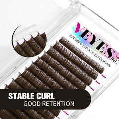Extensions artisanales VEYES INC Dark Latte, longueur mixte 8-16 mm.