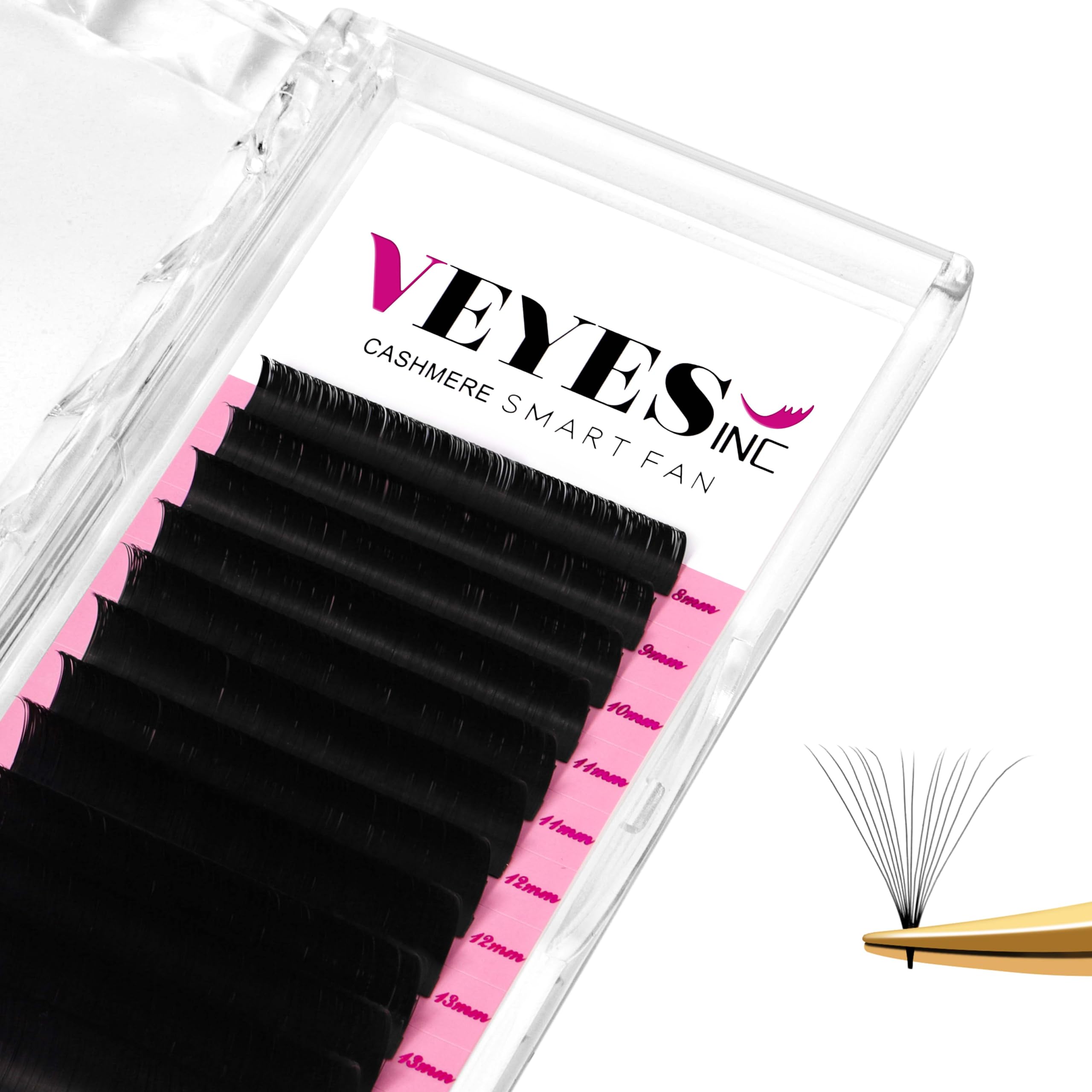 VEYES INC extensions cils cashmere 0-03-d-13mm pour un volume léger et naturel.
