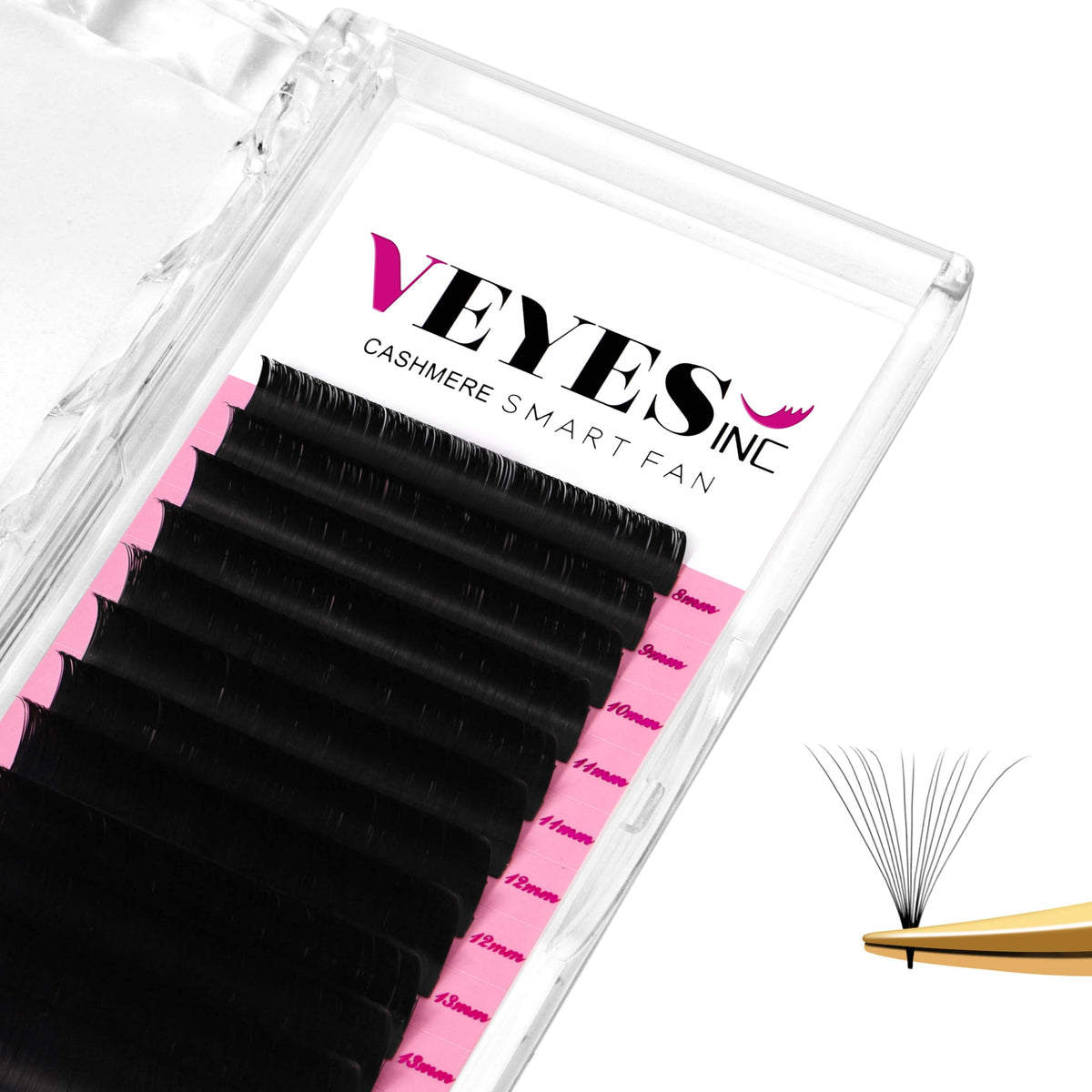 VEYES INC extensions cils cashmere 0-03-d-13mm pour un volume léger et naturel.